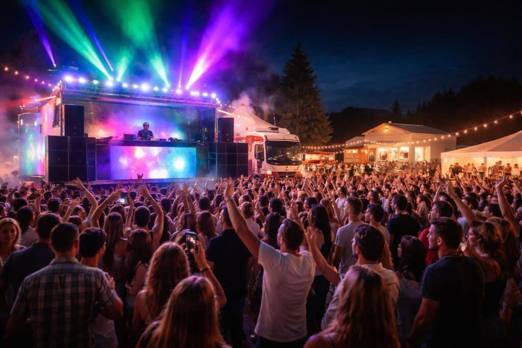 Die legendäre LKW-Disko durfte beim FF-Fest in Tainach nicht fehlen