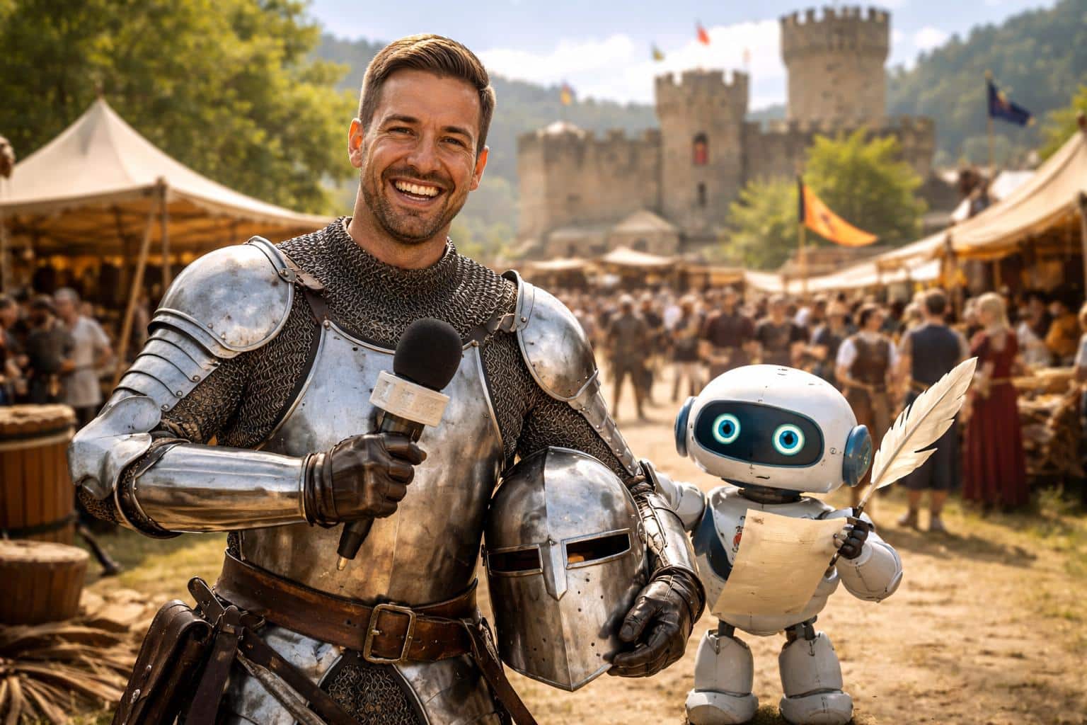 Sonderreporter Michael Großschädl will am Spectaculum zum Ritter werden