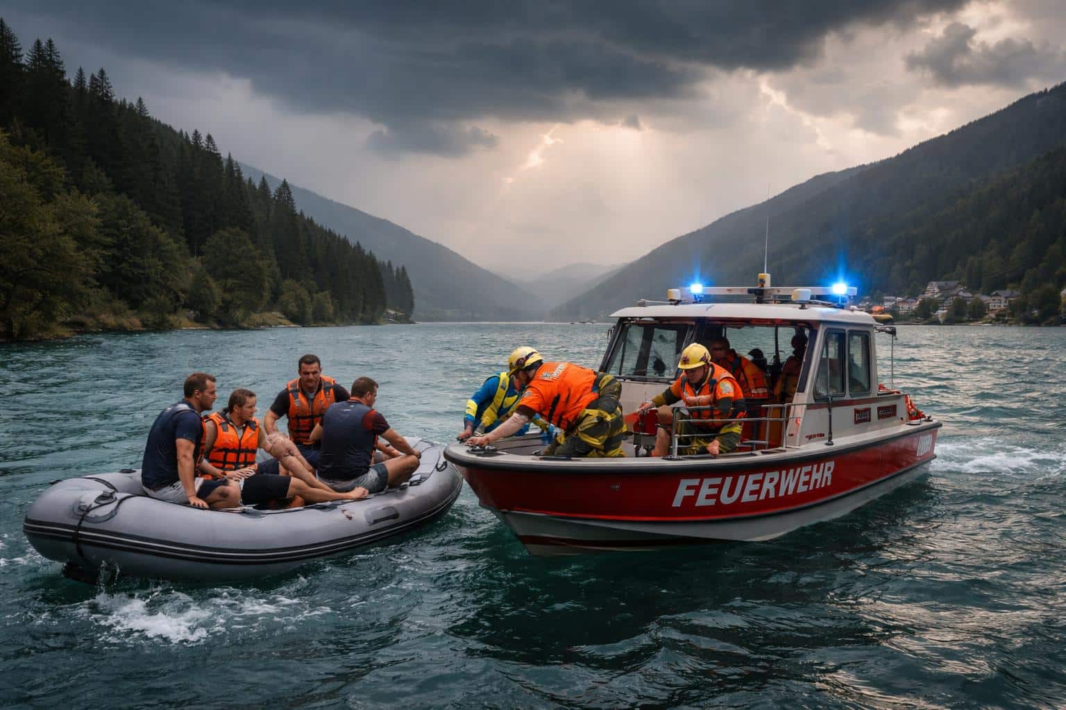 Sechs Personen vom Weißensee geborgen