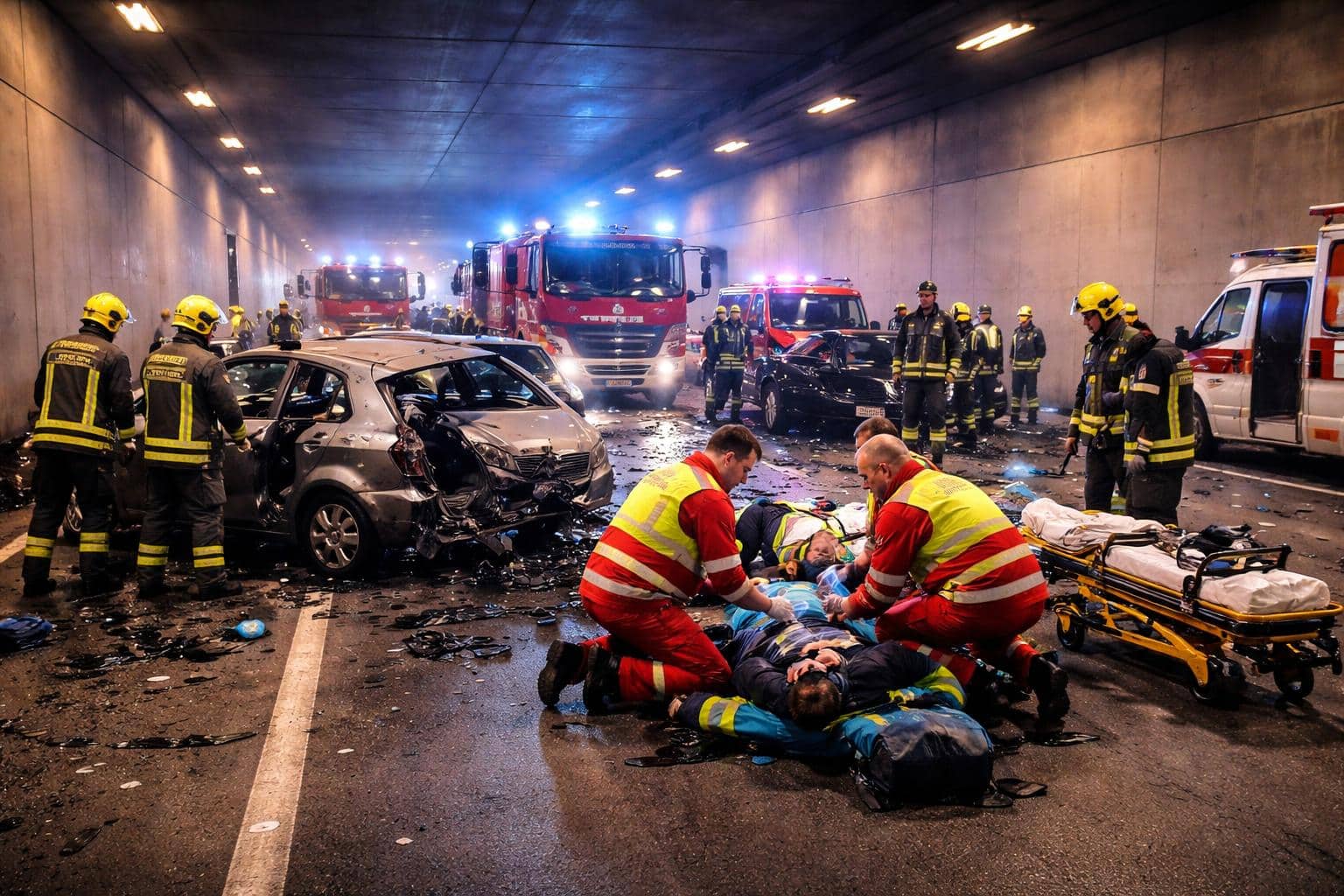 Mehrere Schwerverletzte bei Unfall