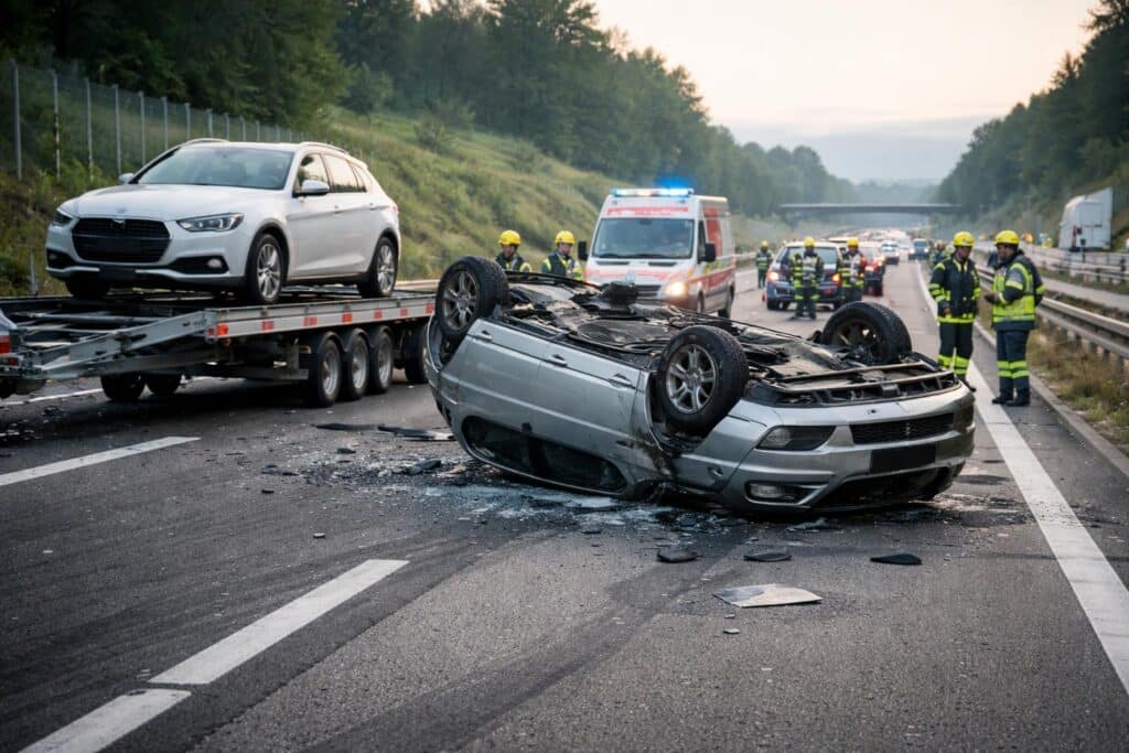Verkehrsunfall mit Personenschaden auf der A2