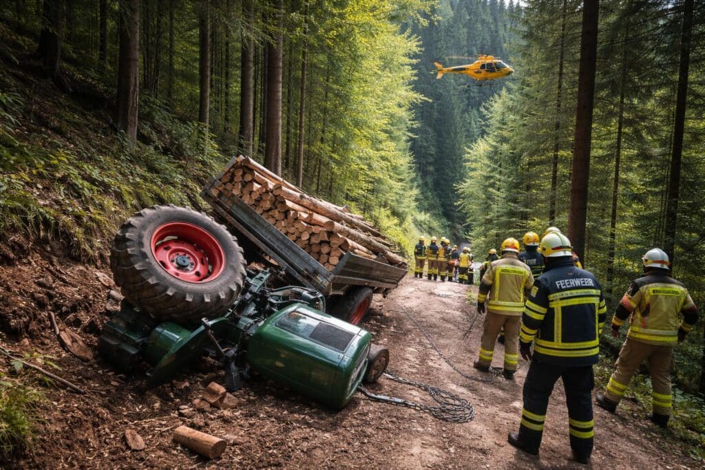 Traktorunfall im Bezirk Villach-Land