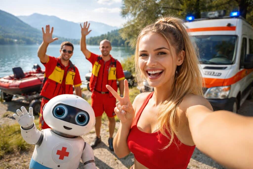 Influencerin wirbt mit lustigem Video für Kärntner Wasserrettung