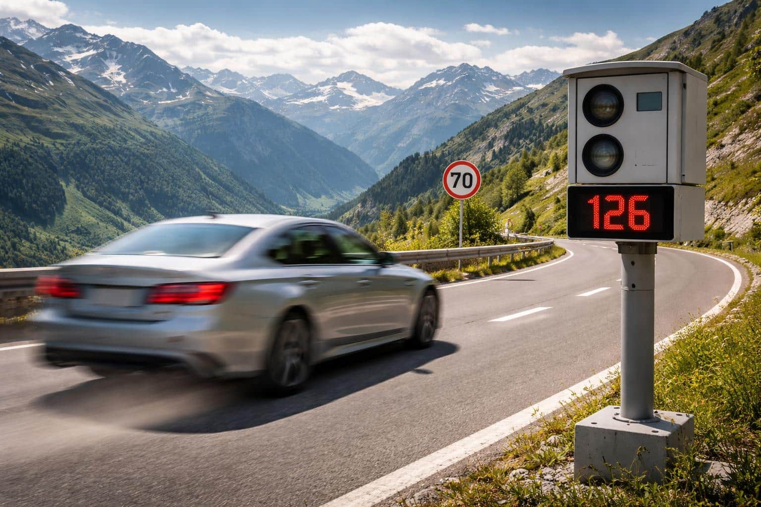 Autoraser fuhr mit fast 130 auf der Großglockner Hochalpenstraße