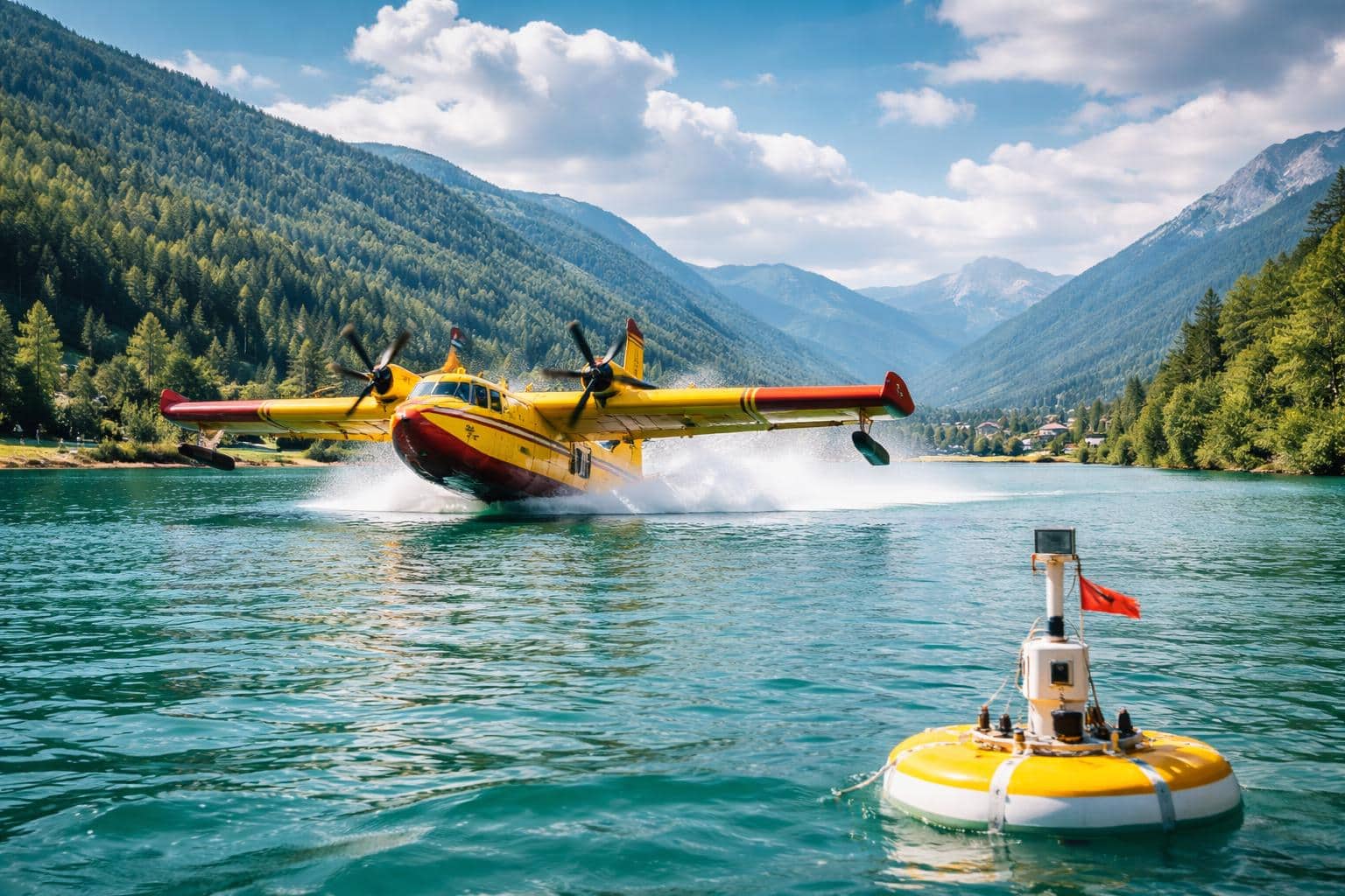 Erster Erkundungsflug: Slowenische Löschflugzeuge sollen künftig auch in Kärnten zum Einsatz kommen