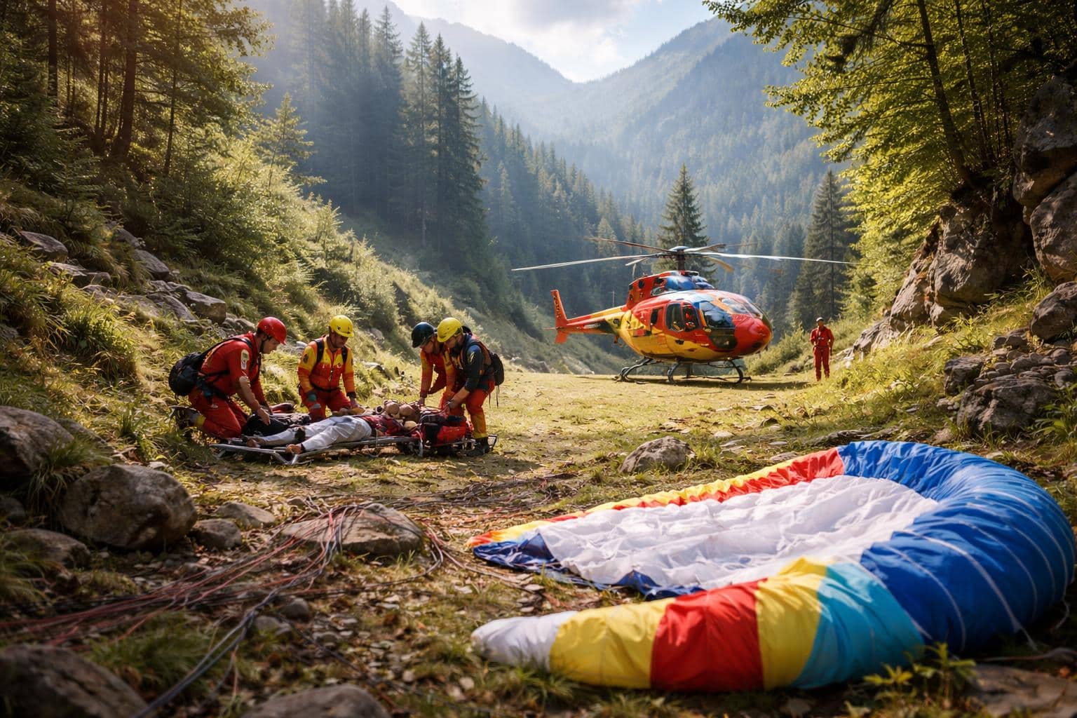 Paragleiter nach Absturz schwer verletzt