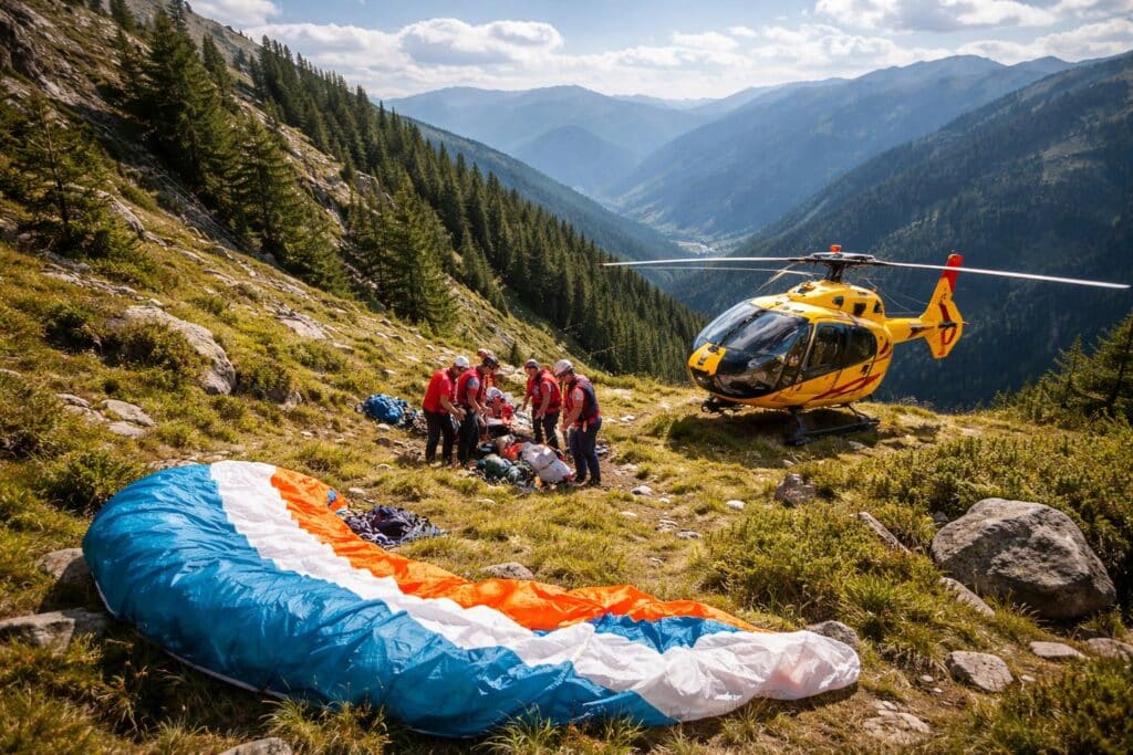 Flugunfall mit Paragleiter im Bezirk Spittal/Drau