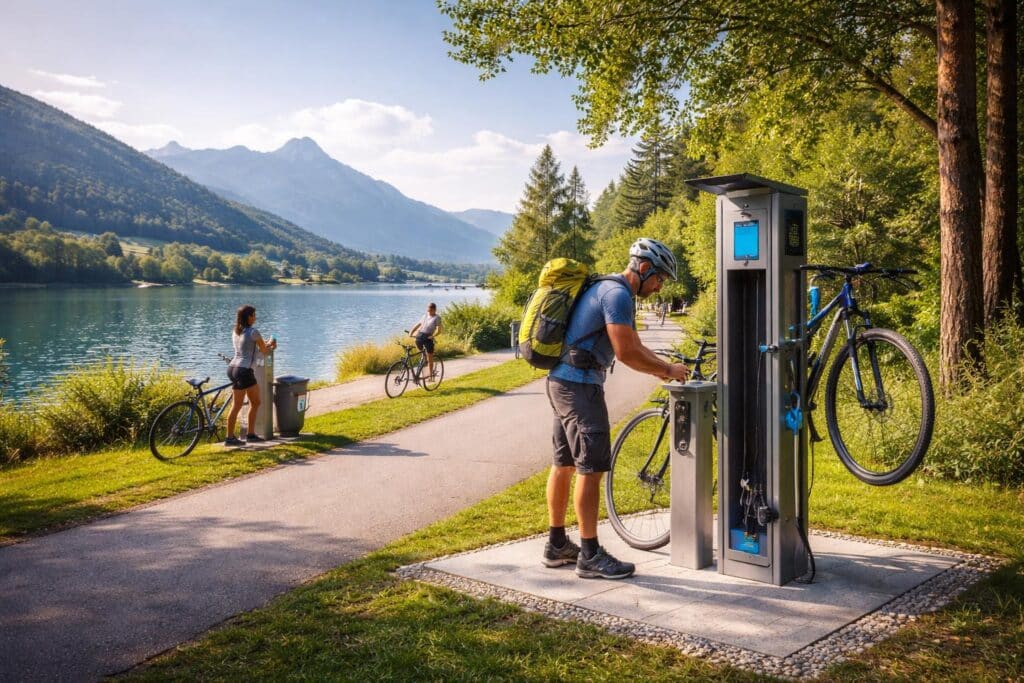 Unterkärnten bekommt 30 neue Servicestationen für Radler