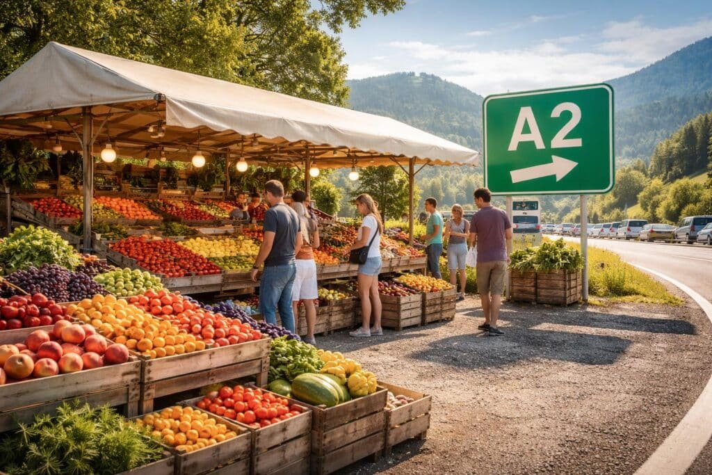 Neuer Stand mit Obst und Gemüse an der Kärntner A2