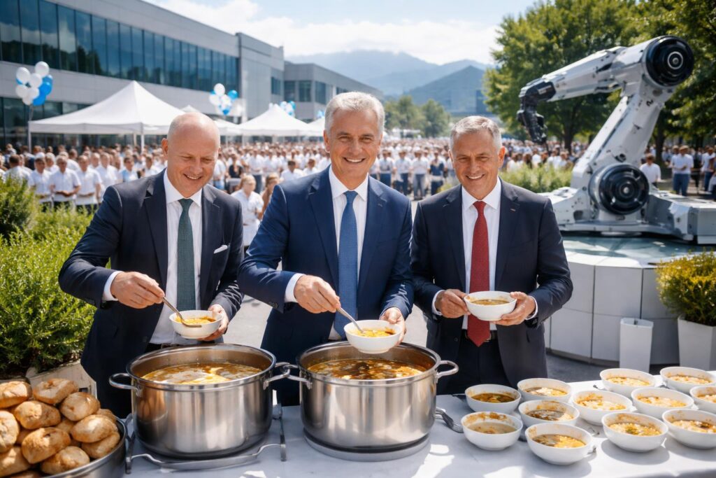 Lam Research feiert Jubiläum mit Kanzler und Kirchtagssuppe