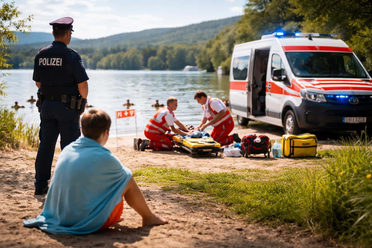 Wiener (51) köpfelte ins seichte Wasser des Keutschacher Sees