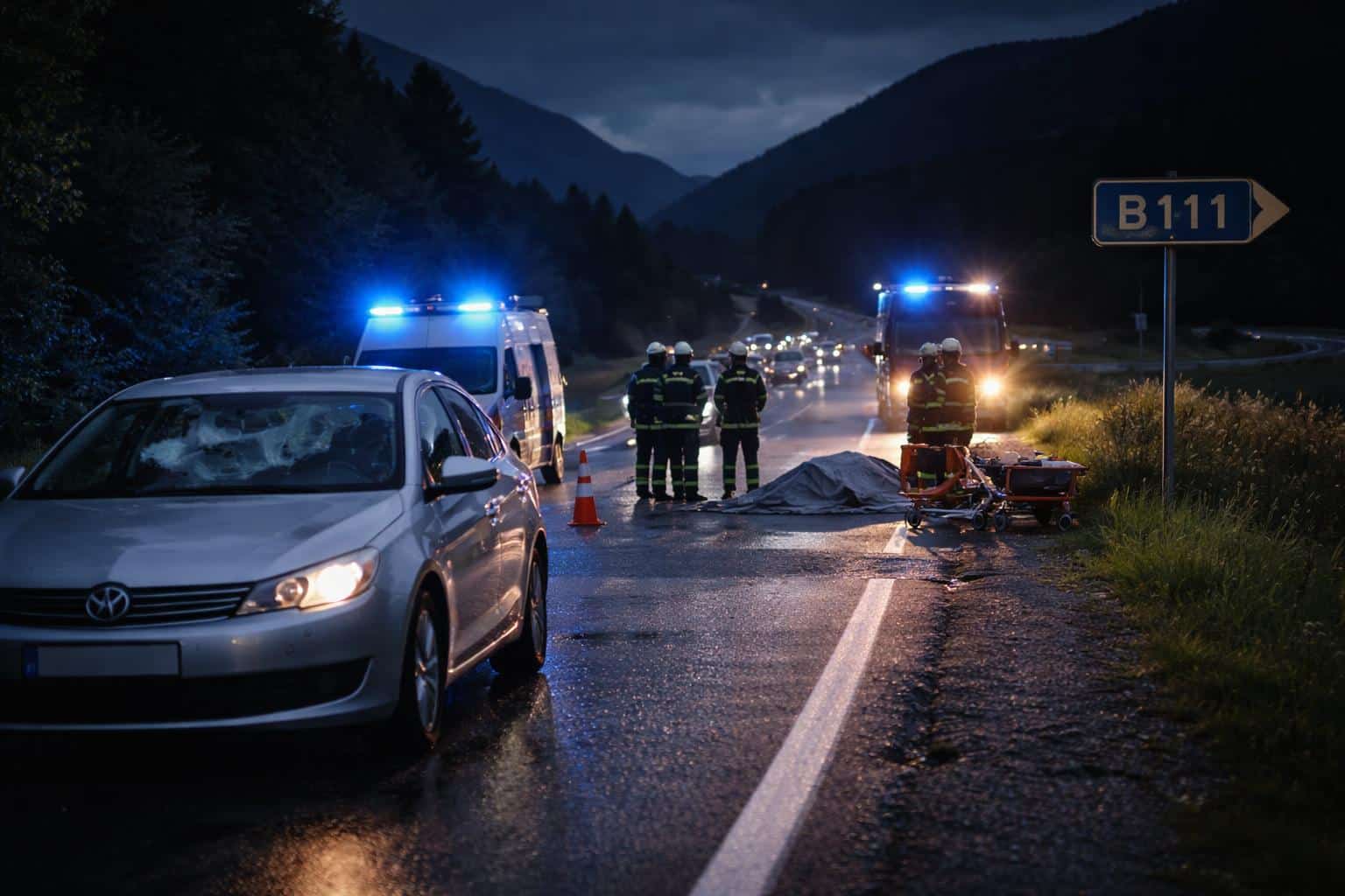 Fußgänger nach Unfall auf B111 gestorben