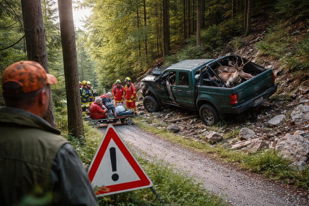 Kärntner Jäger wollte erlegten Hirsch abholen und stürzte mit Fahrzeug ab