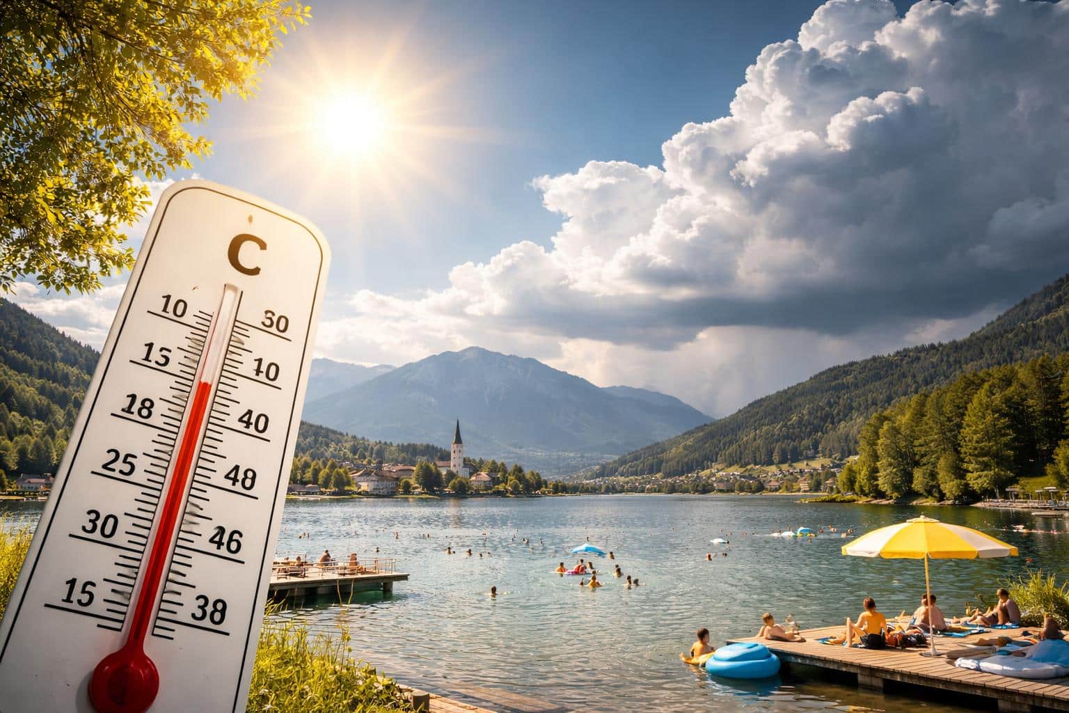 38 Grad in Kärnten, dann geht die extreme Hitze zurück