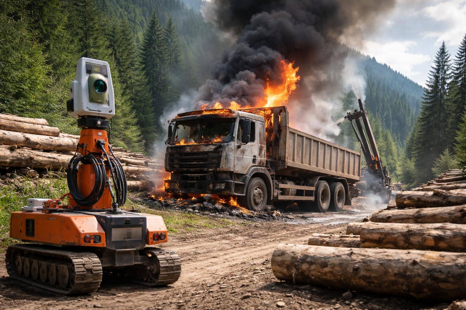 Hoher Schaden bei Lkw-Brand