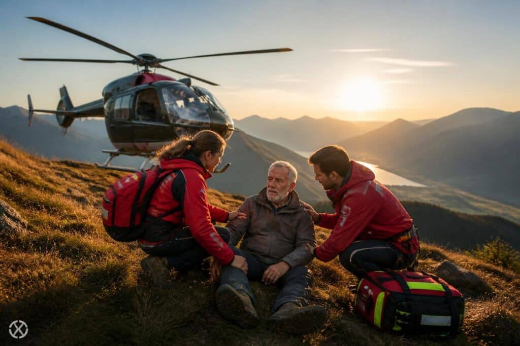 Hubschrauber-Suche im Dreiländereck: Älterer Mann aufgefunden