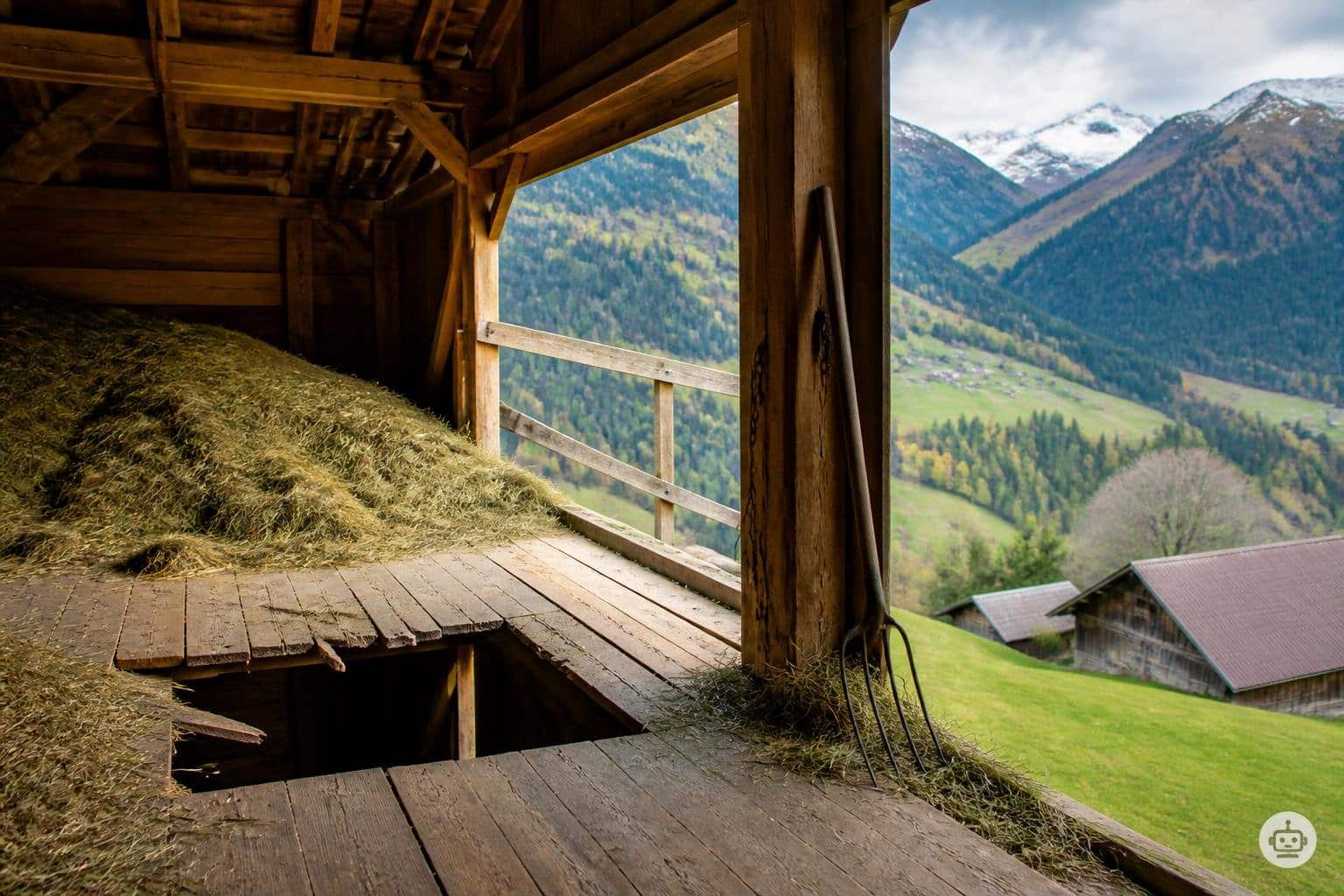 Landwirt stürzt durch Holzboden