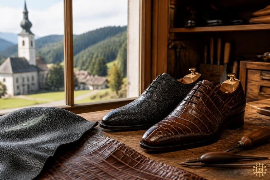 Kärntner Betrieb macht aus Rochen und Krokodil Schuhe nach Maß