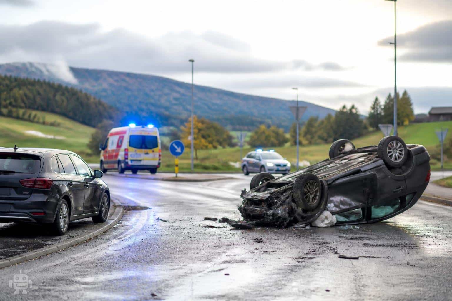 Vier Verletzte nach schwerem Verkehrsunfall nahe Firma MAHLE