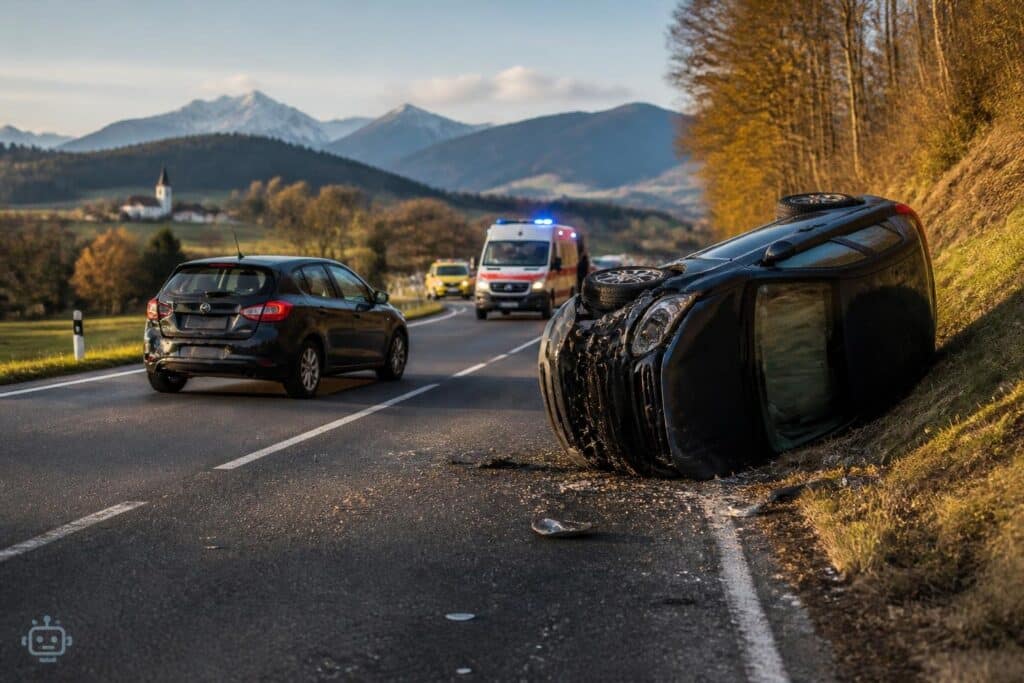 Alkolenker verursachte Auffahrunfall mit mehreren Verletzten in Kärnten