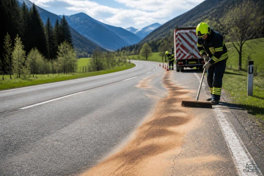 Kilometerlange Ölspur beschäftigte Feuerwehren in Oberkärnten