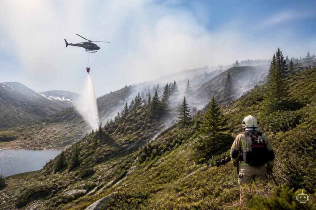 Waldbrand löste Einsatz mit Hubschrauber und Löschrücksäcken aus