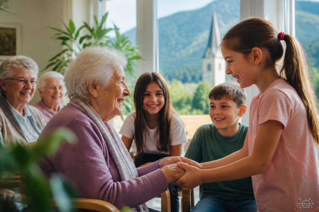 Kinder aus Südosteuropa besuchten Senioren in Südkärnten