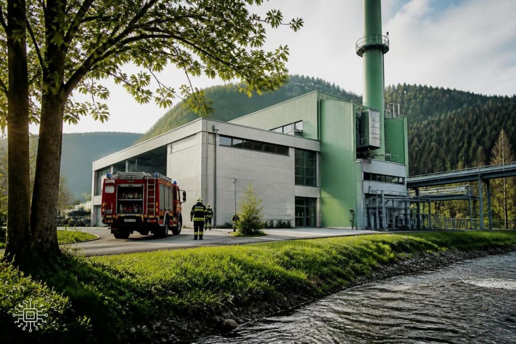 Seidendorf: Rauchentwicklung in Kraftwerksgebäude sorgt für Feuerwehreinsatz