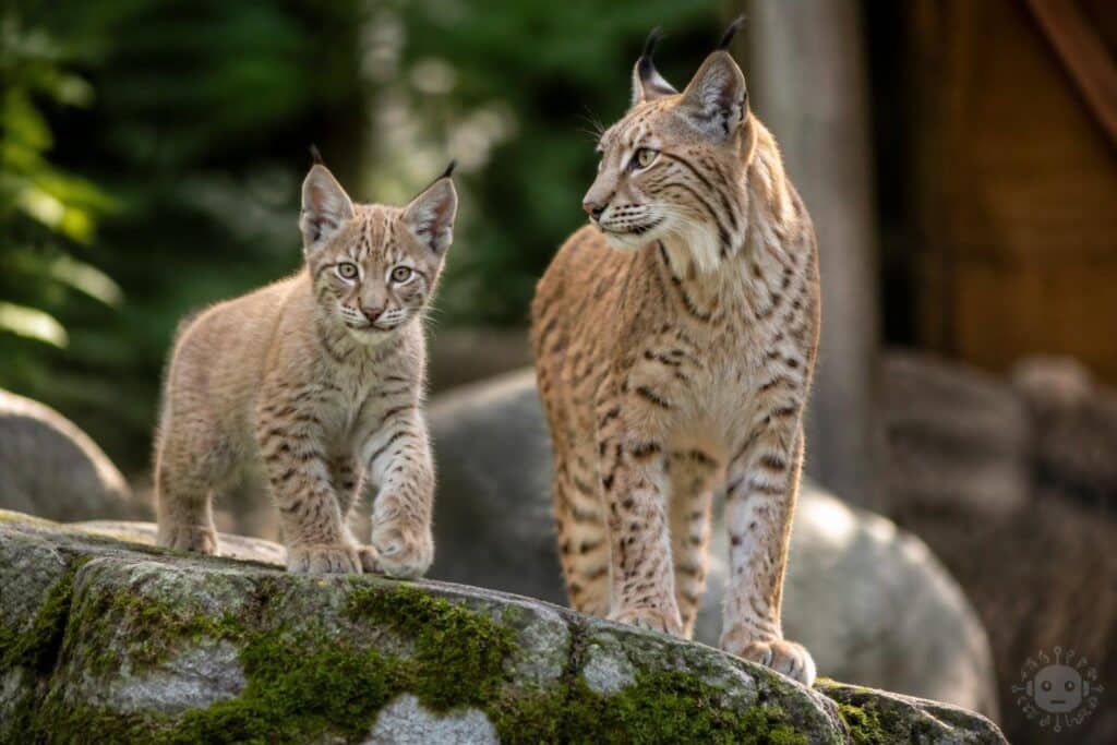 Luchsbaby begeistert die Besucher im Tierpark Rosegg