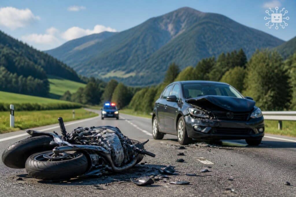 Verkehrsunfall mit Personenschaden auf der B100