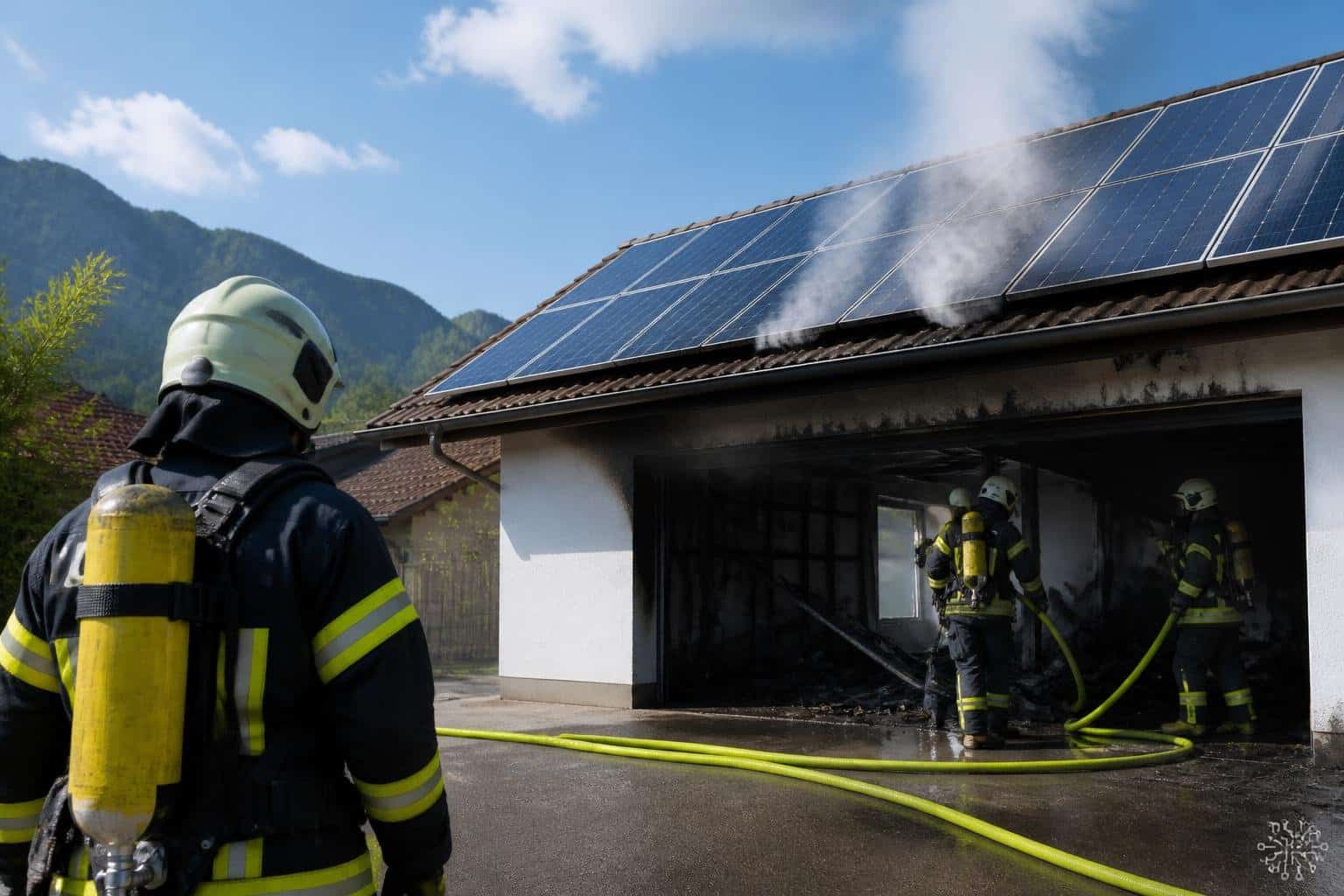 Brand an Photovoltaikanlage: Eine Person mit Verdacht auf Rauchgasvergiftung im Klinikum