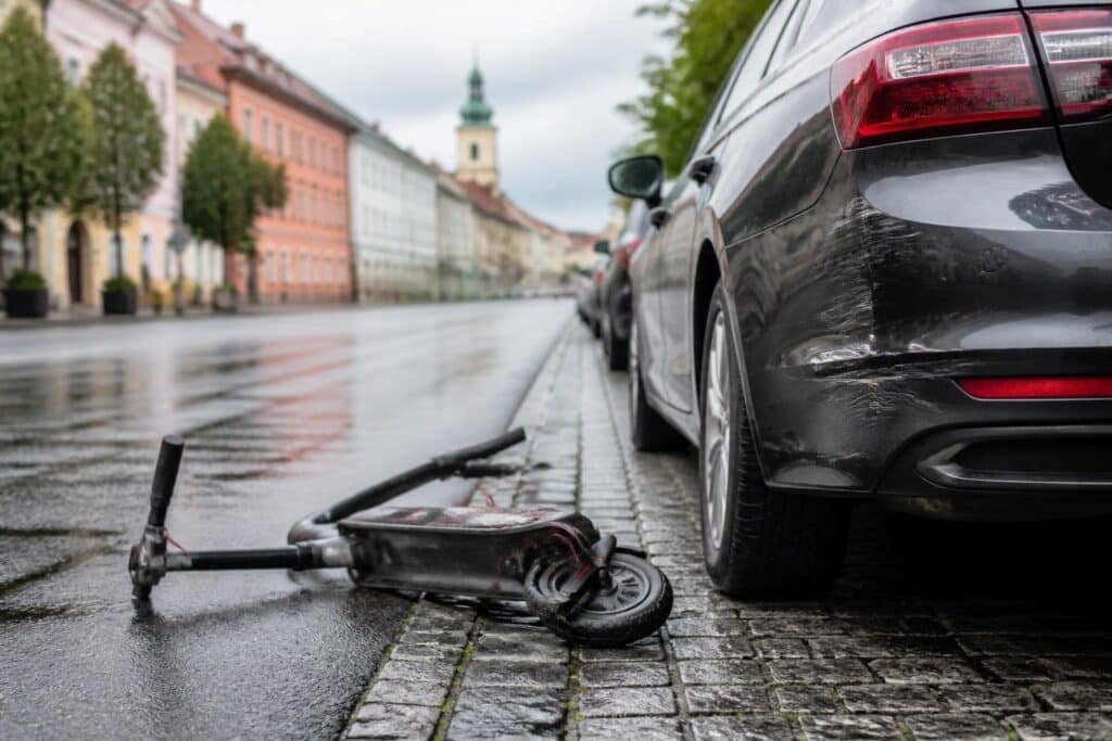 Betrunkene Villacherin prallt mit E-Scooter gegen parkendes Auto