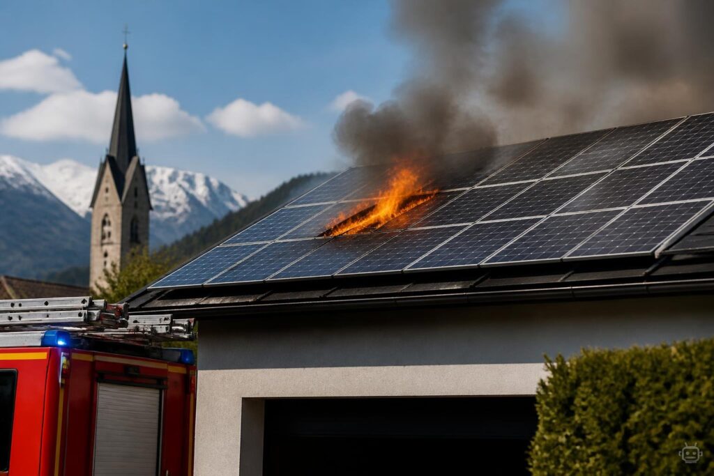 Zwei Einsätze wegen brennender PV-Anlagen