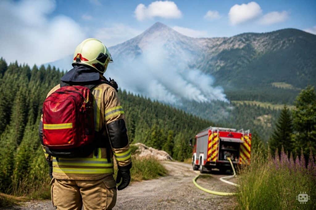 Einsatzkräfte bei Waldbränden gefordert