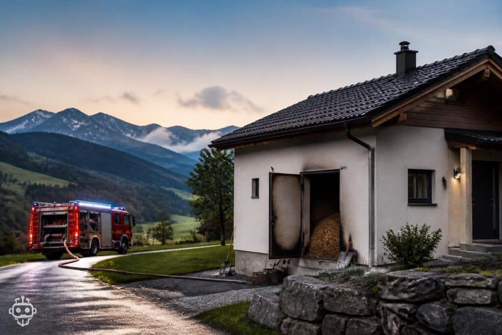 Brand in einem Einfamilienhaus