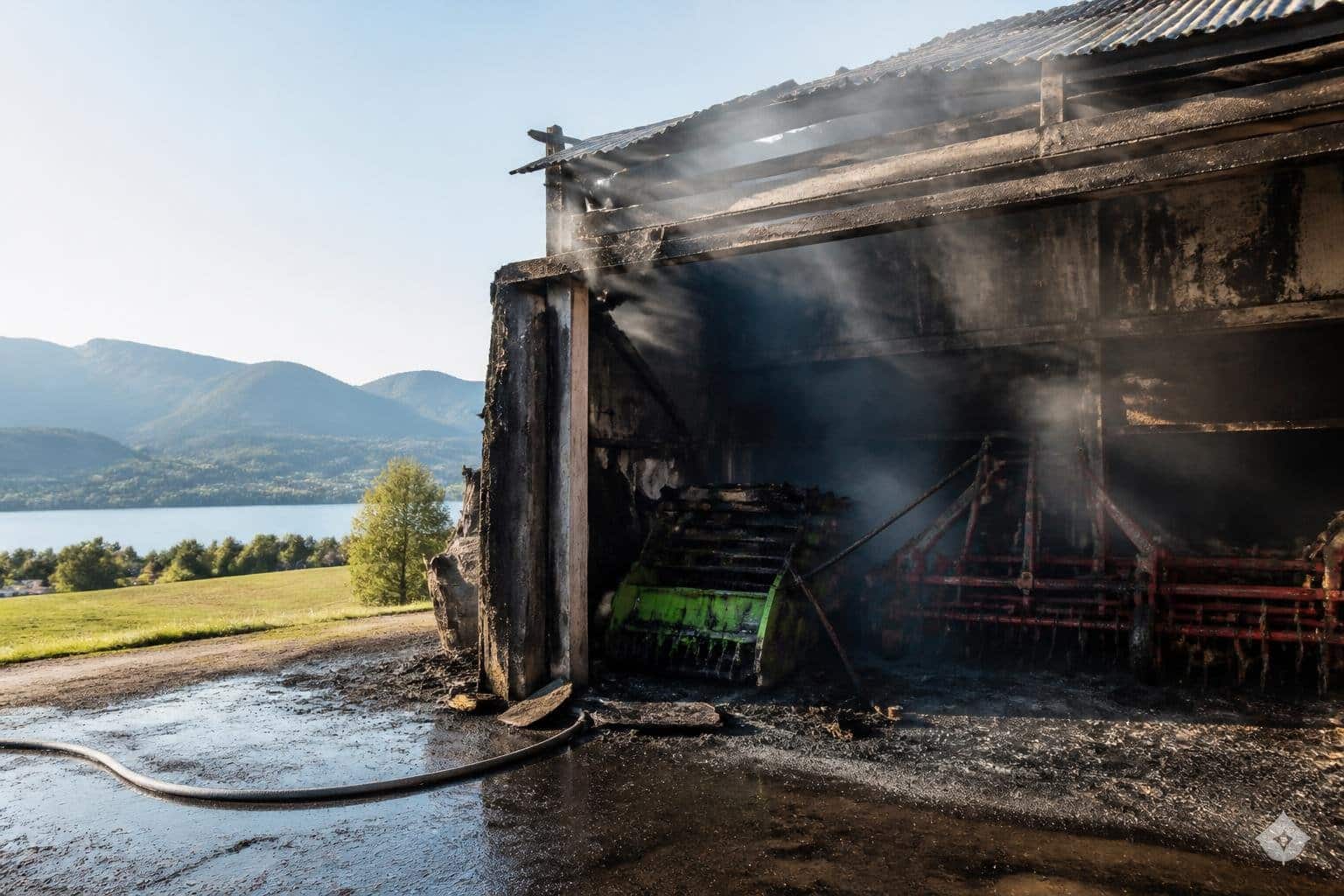 Brand eines Wirtschaftsgebäudes