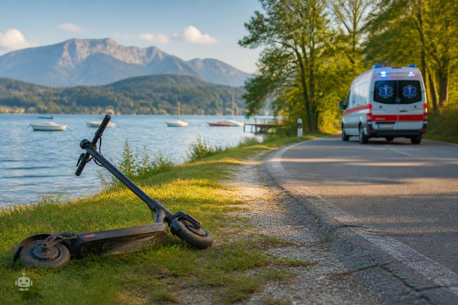 Betrunkener E-Scooter-Fahrer verunfallt am Klopeinersee