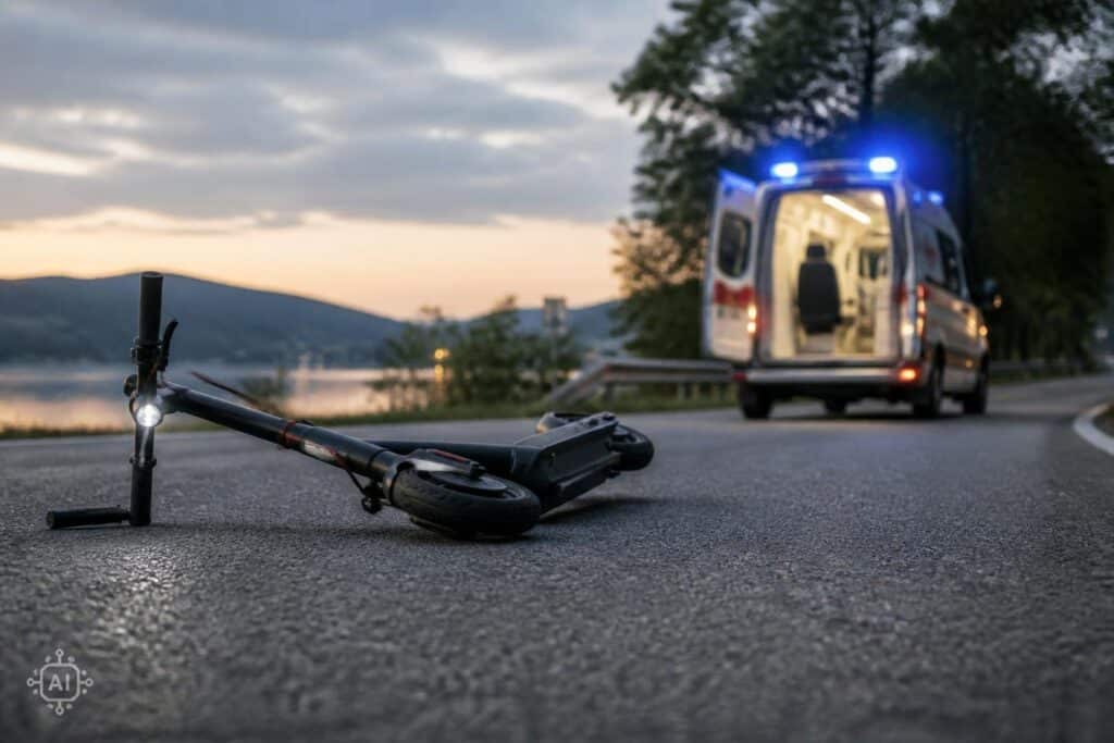 E‑Scooter-Fahrer bewusstlos auf Straße gefunden