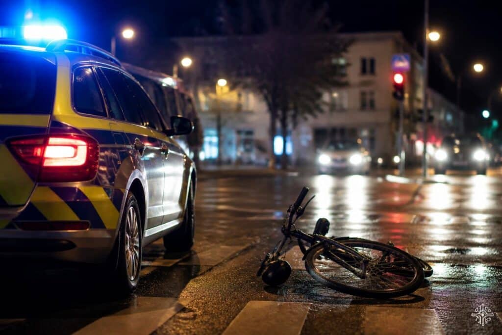 Alkoradfahrer prallte gegen Streifenwagen