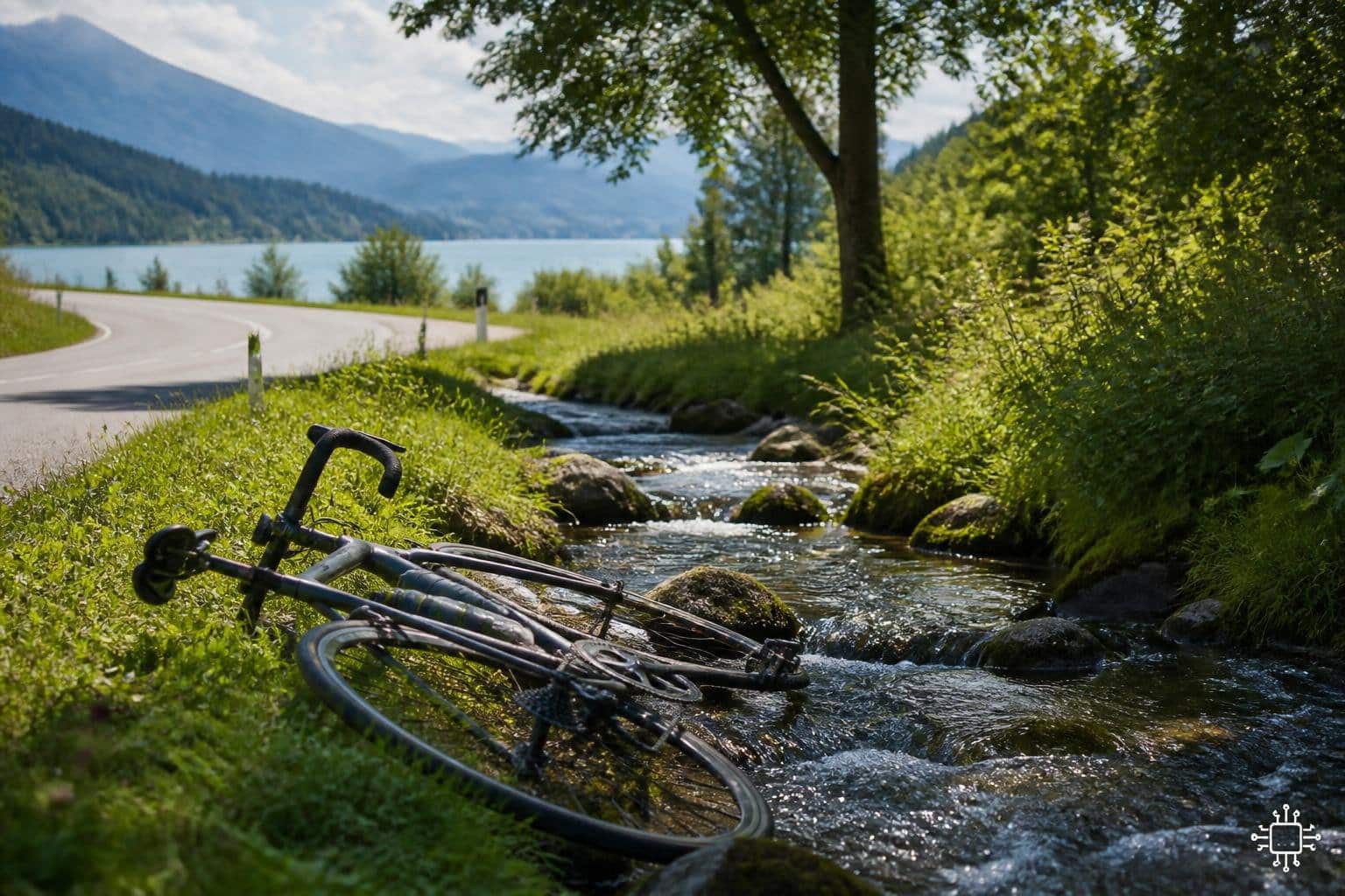 Sturz mit Rennrad in St. Lorenzen, Gemeinde St. Kanzian am Klopeiner See