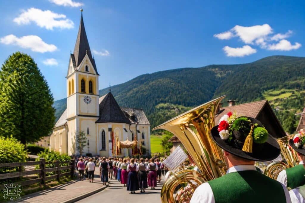 In St. Lorenzen wurde den ganzen Montag Kirchtag gefeiert