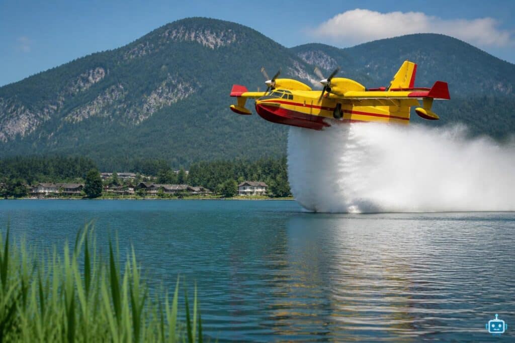 Löschflugzeug wieder im Einsatz