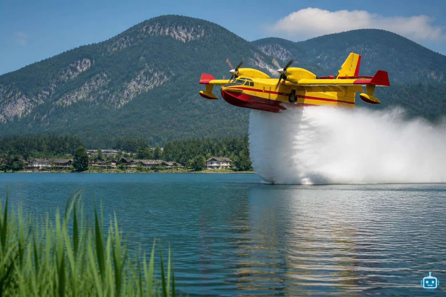 Löschflugzeug wieder im Einsatz