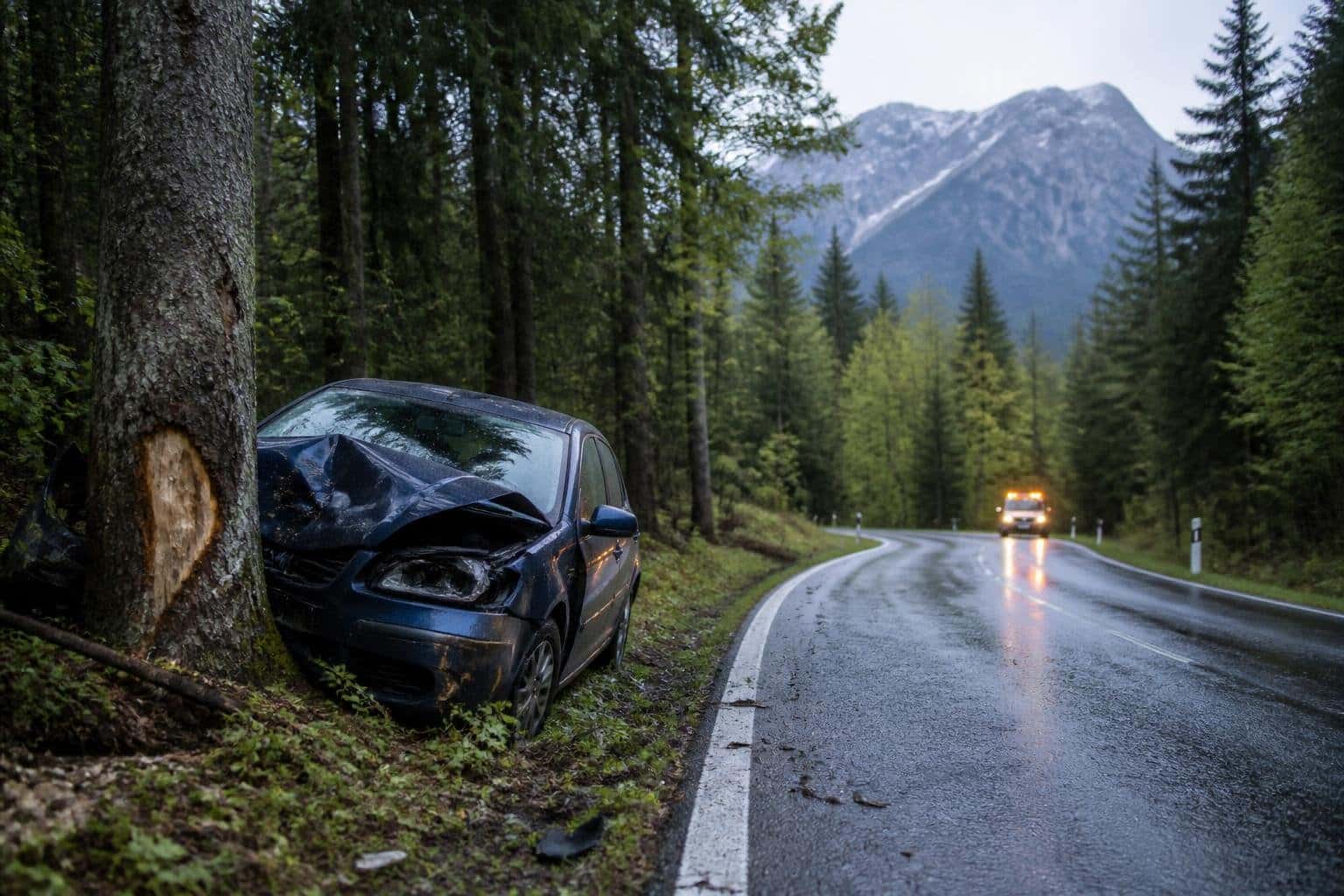 Auto kollidierte mit Baum: Zwei Verletzte