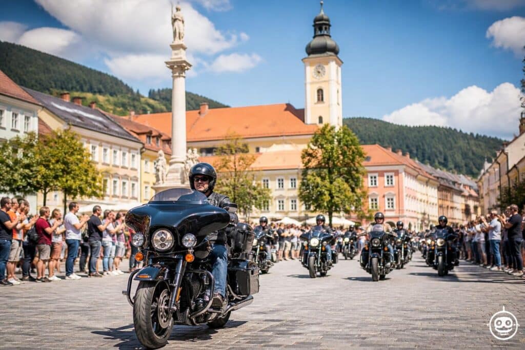 Hunderte Harleys donnerten für den guten Zweck durch St. Veit