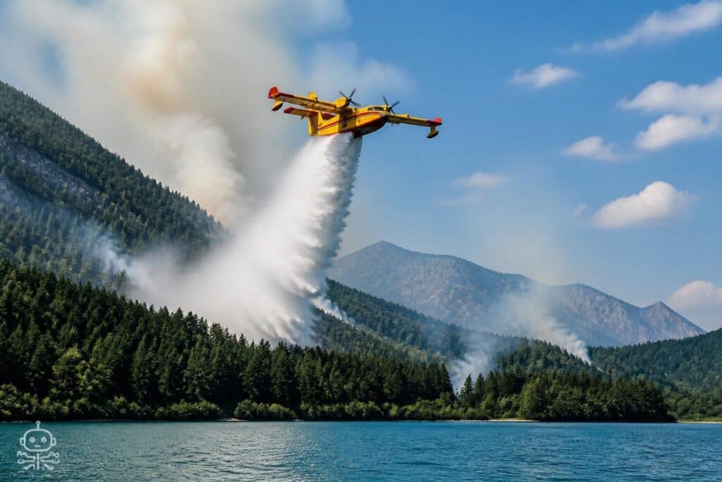 Hilfe bei Waldbrand-Einsätzen in Friaul