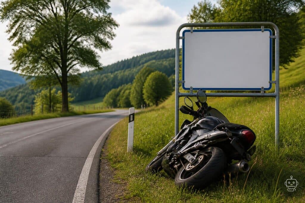 Tödlicher Unfall: Motorradfahrerin krachte in Ortstafel