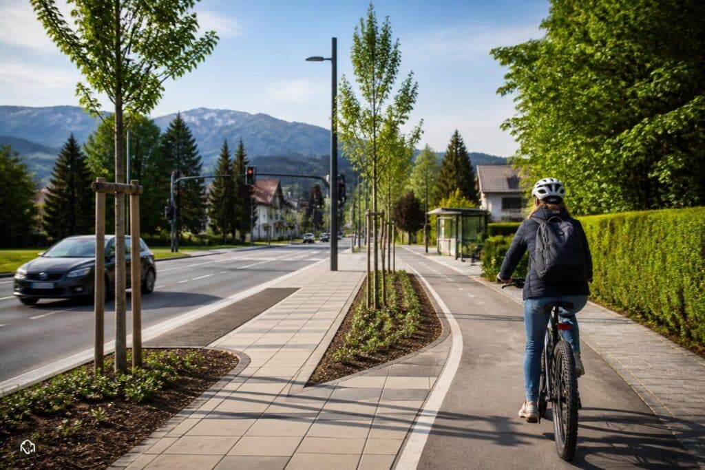Neuer Radweg in der Vassacher Straße