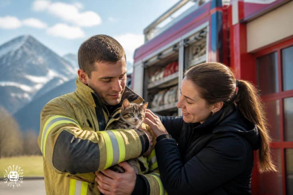 Babykatze aus Motorraum befreit