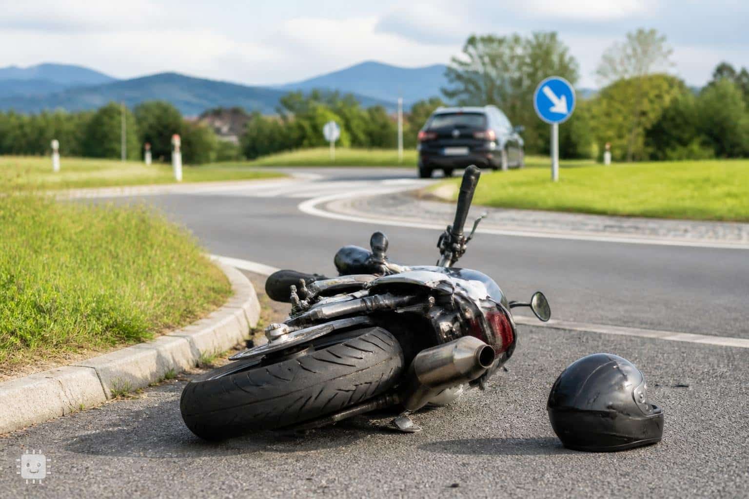 Verkehrsunfall in Einersdorf: Motorradfahrer verletzt